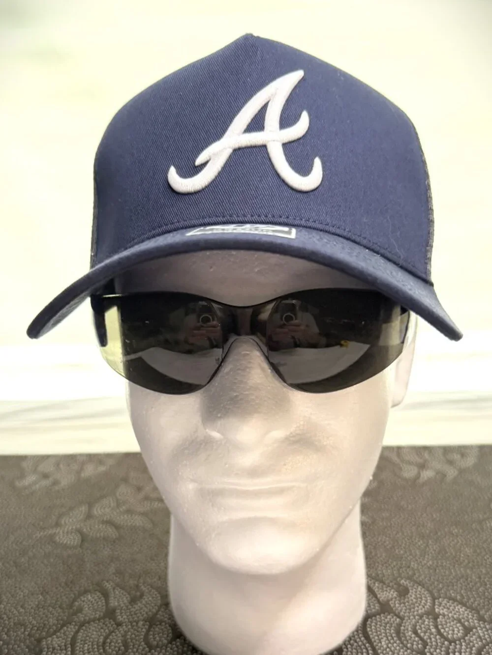 '47 Brand Atlanta Braves MVP Trucker Snapback Navy Mesh Back Hat OFSA NWT